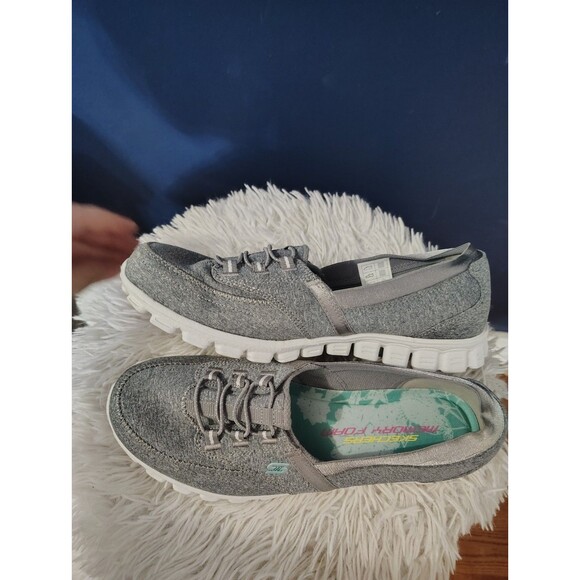SKECHERS Relaxed Fit Women's Empire Sweet Scene Memory Foam Gray Size 8.5 - Picture 3 of 8